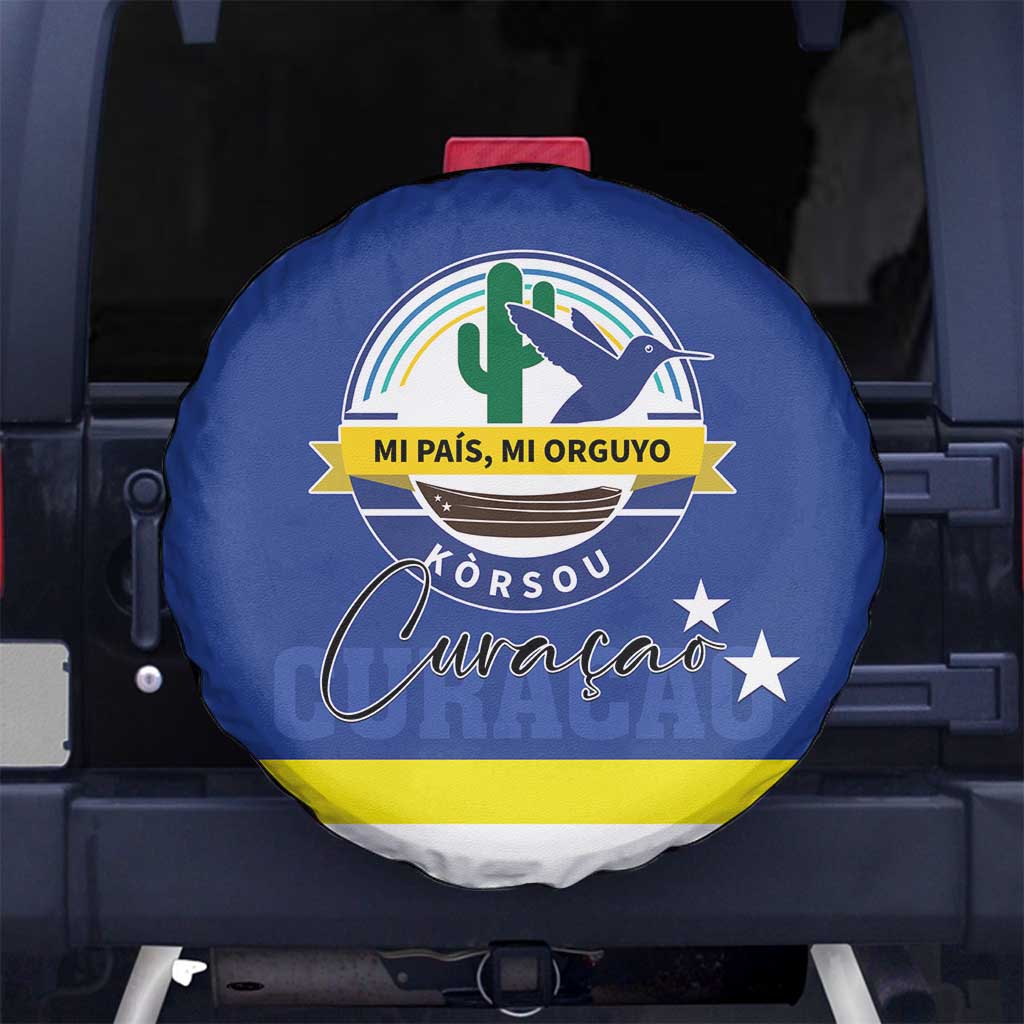 Curacao Spare Tire Cover Pais Korsou Coat of Arms