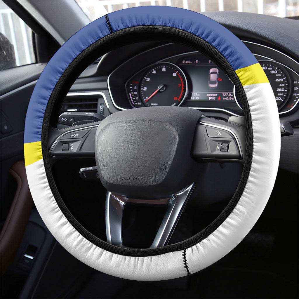 Curacao Steering Wheel Cover Pais Korsou Coat of Arms