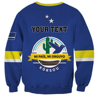 Personalised Curacao Sweatshirt Pais Korsou Coat of Arms