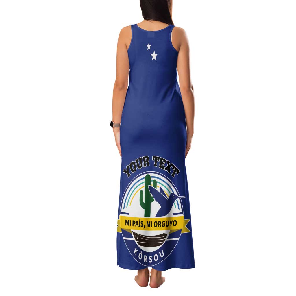 Personalised Curacao Tank Maxi Dress Pais Korsou Coat of Arms