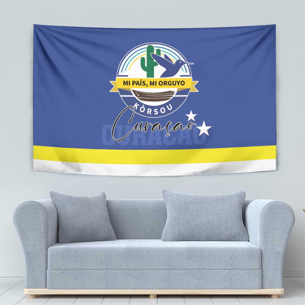 Curacao Tapestry Pais Korsou Coat of Arms