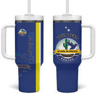 Personalised Curacao Tumbler With Handle Pais Korsou Coat of Arms