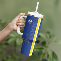 Personalised Curacao Tumbler With Handle Pais Korsou Coat of Arms