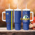 Personalised Curacao Tumbler With Handle Pais Korsou Coat of Arms