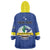 Personalised Curacao Wearable Blanket Hoodie Pais Korsou Coat of Arms