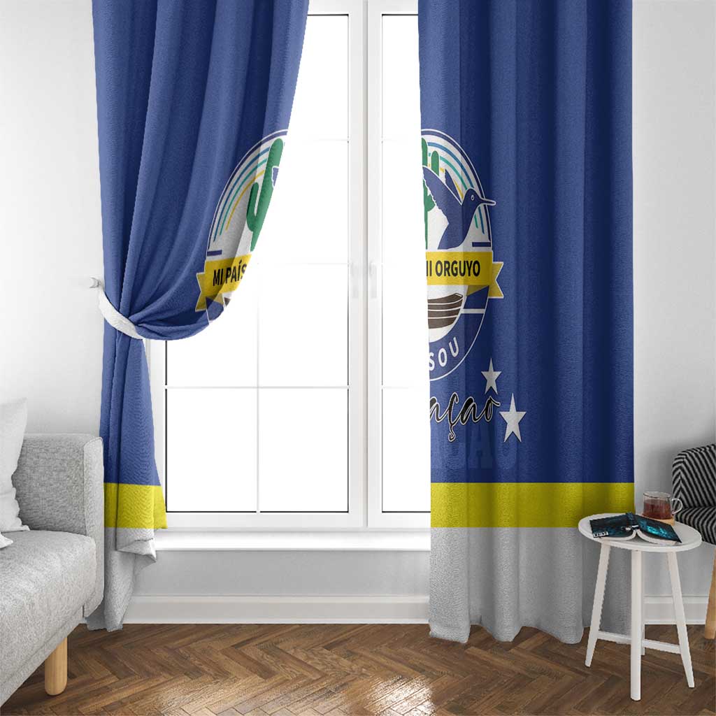 Curacao Window Curtain Pais Korsou Coat of Arms