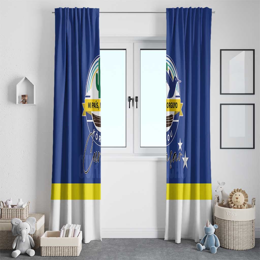 Curacao Window Curtain Pais Korsou Coat of Arms