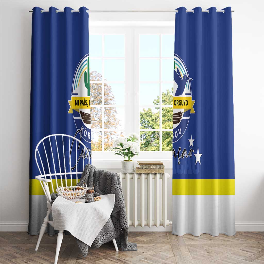 Curacao Window Curtain Pais Korsou Coat of Arms