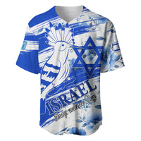 Israel Independence Day Baseball Jersey Hoopoe Bird With Magen David - Wonder Print Shop