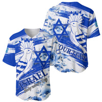 Israel Independence Day Baseball Jersey Hoopoe Bird With Magen David - Wonder Print Shop
