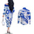 Israel Independence Day Couples Matching Off The Shoulder Long Sleeve Dress and Long Sleeve Button Shirt Hoopoe Bird With Magen David