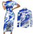 Israel Independence Day Couples Matching Short Sleeve Bodycon Dress and Long Sleeve Button Shirt Hoopoe Bird With Magen David - Wonder Print Shop