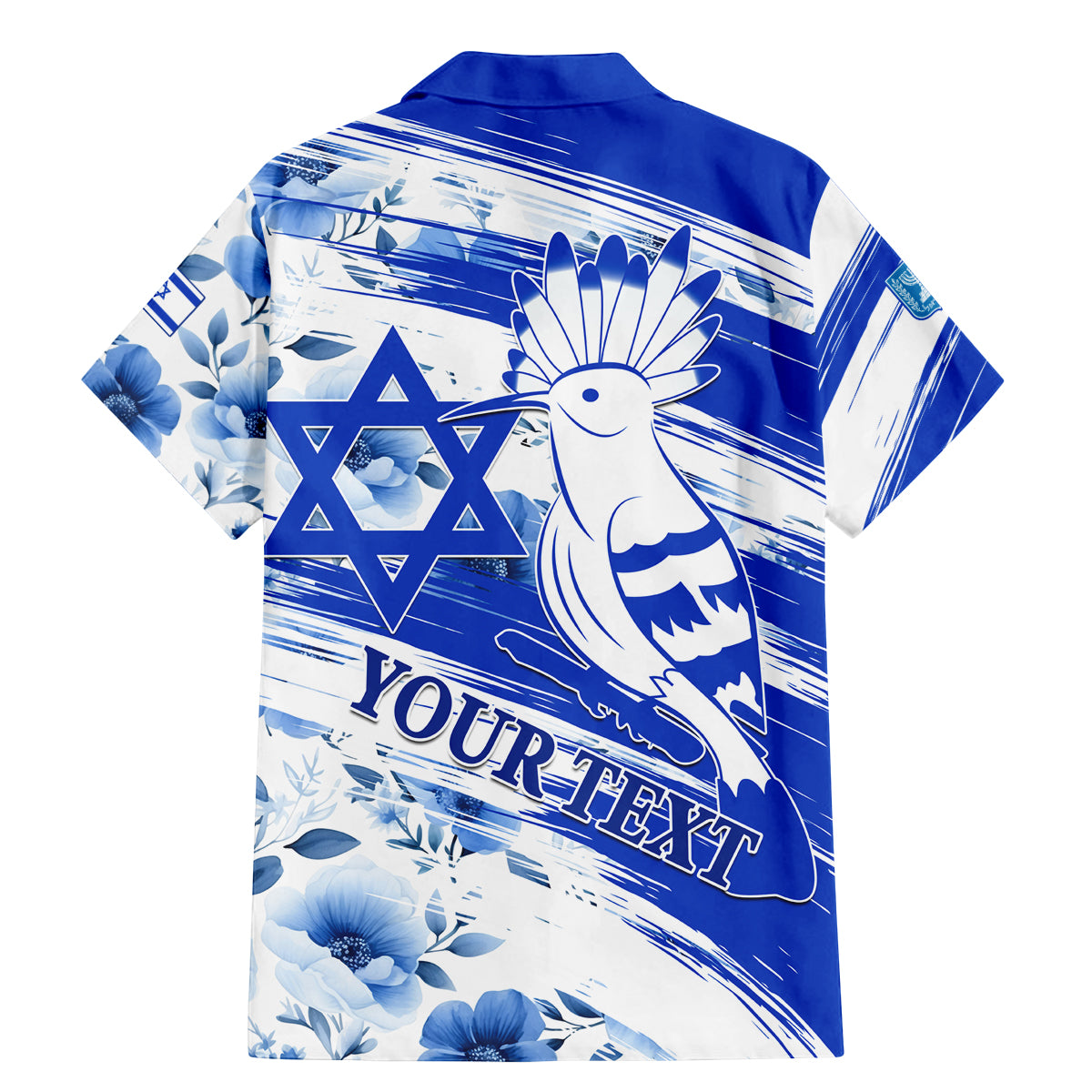 Israel Independence Day Family Matching Mermaid Dress and Hawaiian Shirt Hoopoe Bird With Magen David - Wonder Print Shop
