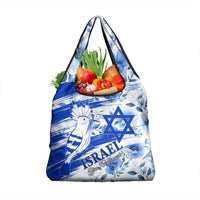 Israel Independence Day Grocery Bag Hoopoe Bird With Magen David