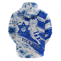 Israel Independence Day Hoodie Hoopoe Bird With Magen David - Wonder Print Shop