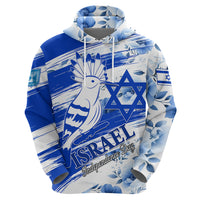 Israel Independence Day Hoodie Hoopoe Bird With Magen David - Wonder Print Shop