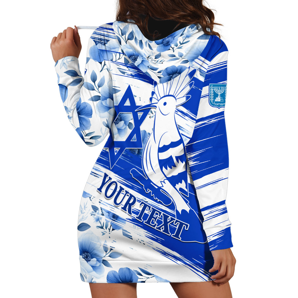 Israel Independence Day Hoodie Dress Hoopoe Bird With Magen David - Wonder Print Shop