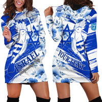 Israel Independence Day Hoodie Dress Hoopoe Bird With Magen David - Wonder Print Shop