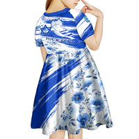 Israel Independence Day Kid Short Sleeve Dress Hoopoe Bird With Magen David - Wonder Print Shop