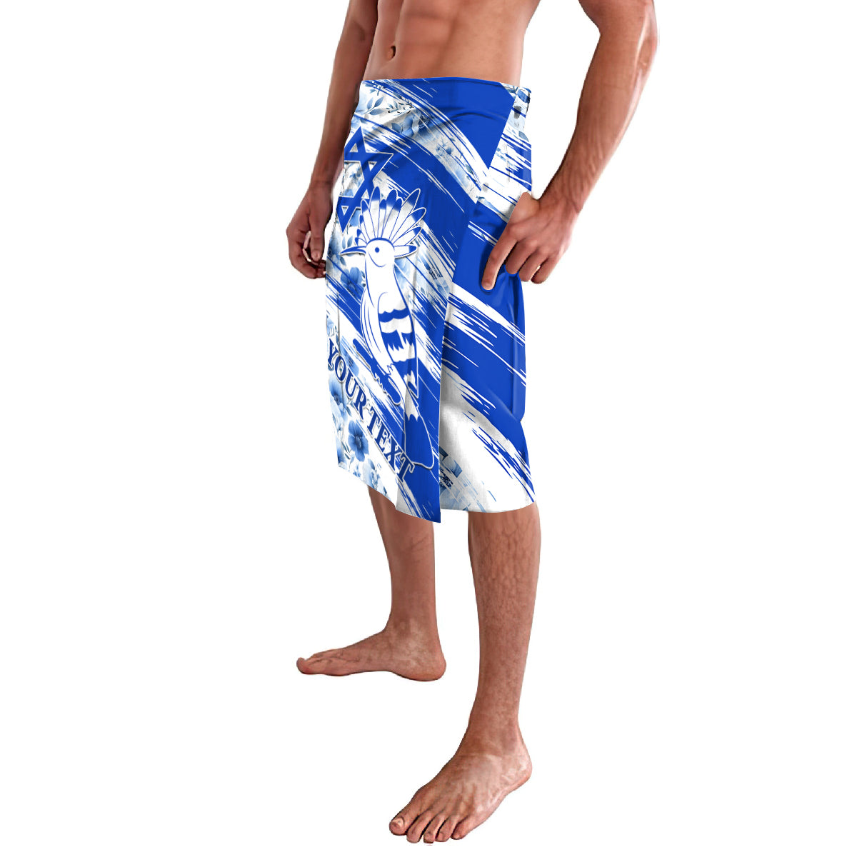 Israel Independence Day Lavalava Hoopoe Bird With Magen David - Wonder Print Shop