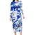 Israel Independence Day Long Sleeve Bodycon Dress Hoopoe Bird With Magen David - Wonder Print Shop