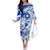 Israel Independence Day Off The Shoulder Long Sleeve Dress Hoopoe Bird With Magen David - Wonder Print Shop