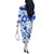 Israel Independence Day Off The Shoulder Long Sleeve Dress Hoopoe Bird With Magen David - Wonder Print Shop
