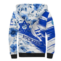 Israel Independence Day Sherpa Hoodie Hoopoe Bird With Magen David - Wonder Print Shop