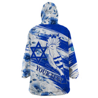 Israel Independence Day Wearable Blanket Hoodie Hoopoe Bird With Magen David - Wonder Print Shop