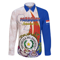 Paraguay Independence Day Family Matching Long Sleeve Bodycon Dress and Hawaiian Shirt Passion Flower Vintage Antique Naduti - Wonder Print Shop