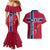 Norway Constitution Day Couples Matching Mermaid Dress and Hawaiian Shirt Norge Folk Pattern Flag Style - Wonder Print Shop