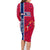 Norway Constitution Day Family Matching Long Sleeve Bodycon Dress and Hawaiian Shirt Norge Folk Pattern Flag Style - Wonder Print Shop