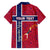 Norway Constitution Day Family Matching Off Shoulder Long Sleeve Dress and Hawaiian Shirt Norge Folk Pattern Flag Style - Wonder Print Shop