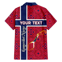 Norway Constitution Day Family Matching Tank Maxi Dress and Hawaiian Shirt Norge Folk Pattern Flag Style - Wonder Print Shop