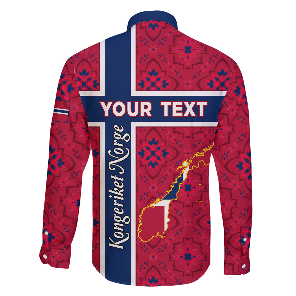 Norway Constitution Day Family Matching Tank Maxi Dress and Hawaiian Shirt Norge Folk Pattern Flag Style - Wonder Print Shop