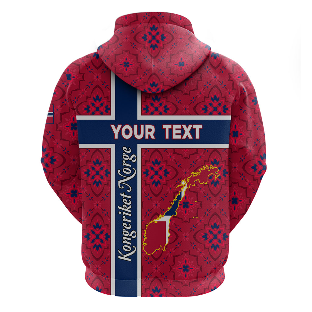Norway Constitution Day Hoodie Norge Folk Pattern Flag Style - Wonder Print Shop