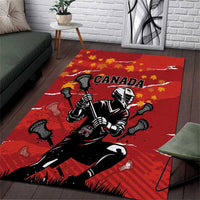 Canada Lacrosse Area Rug National Summer Sport