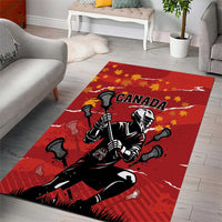 Canada Lacrosse Area Rug National Summer Sport
