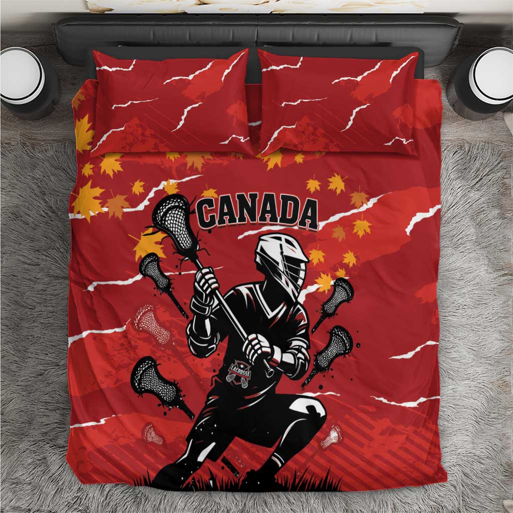 Canada Lacrosse Bedding Set National Summer Sport