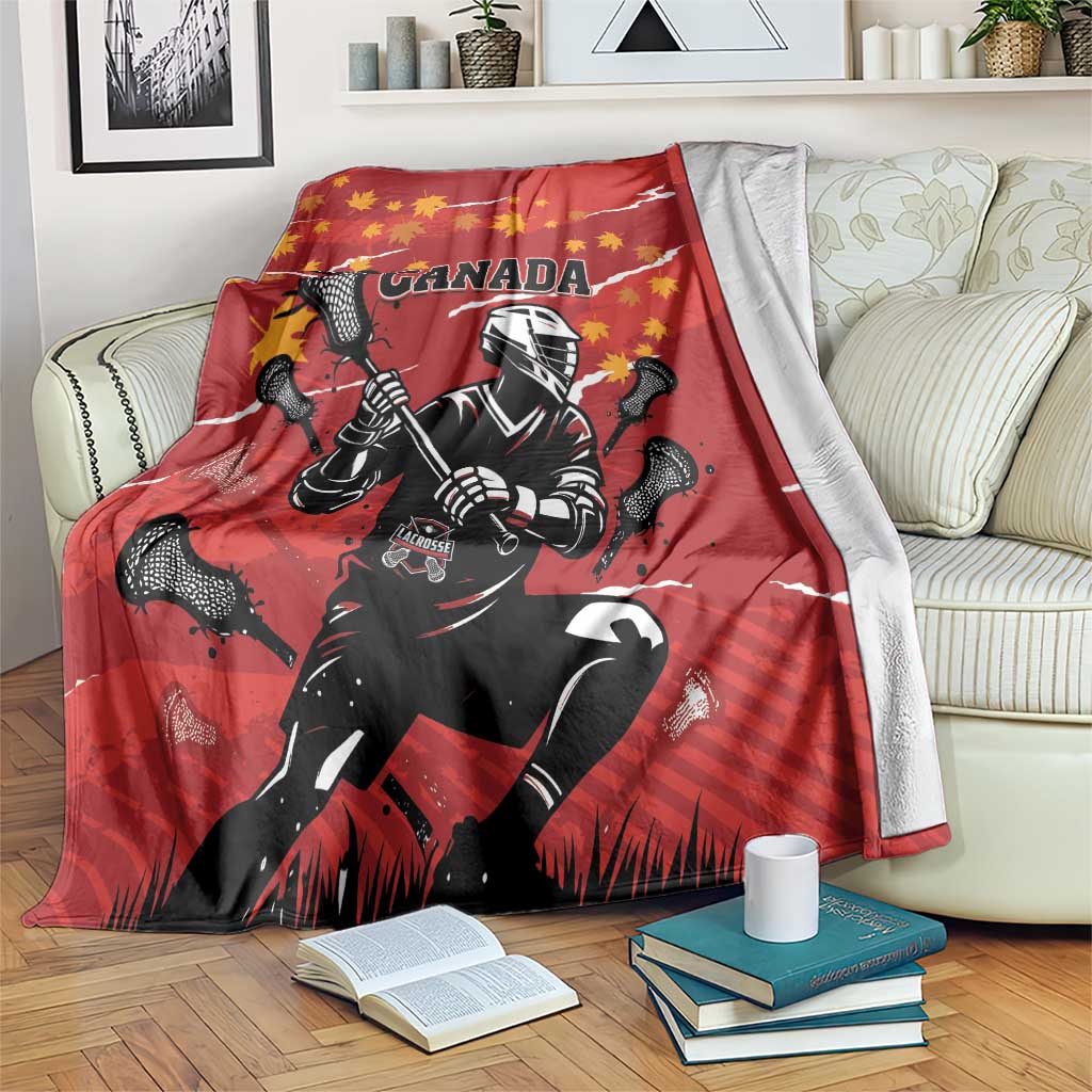 Canada Lacrosse Blanket National Summer Sport