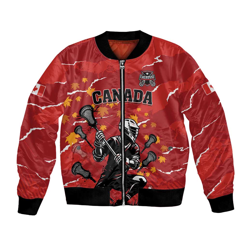 Custom Canada Lacrosse Bomber Jacket National Summer Sport