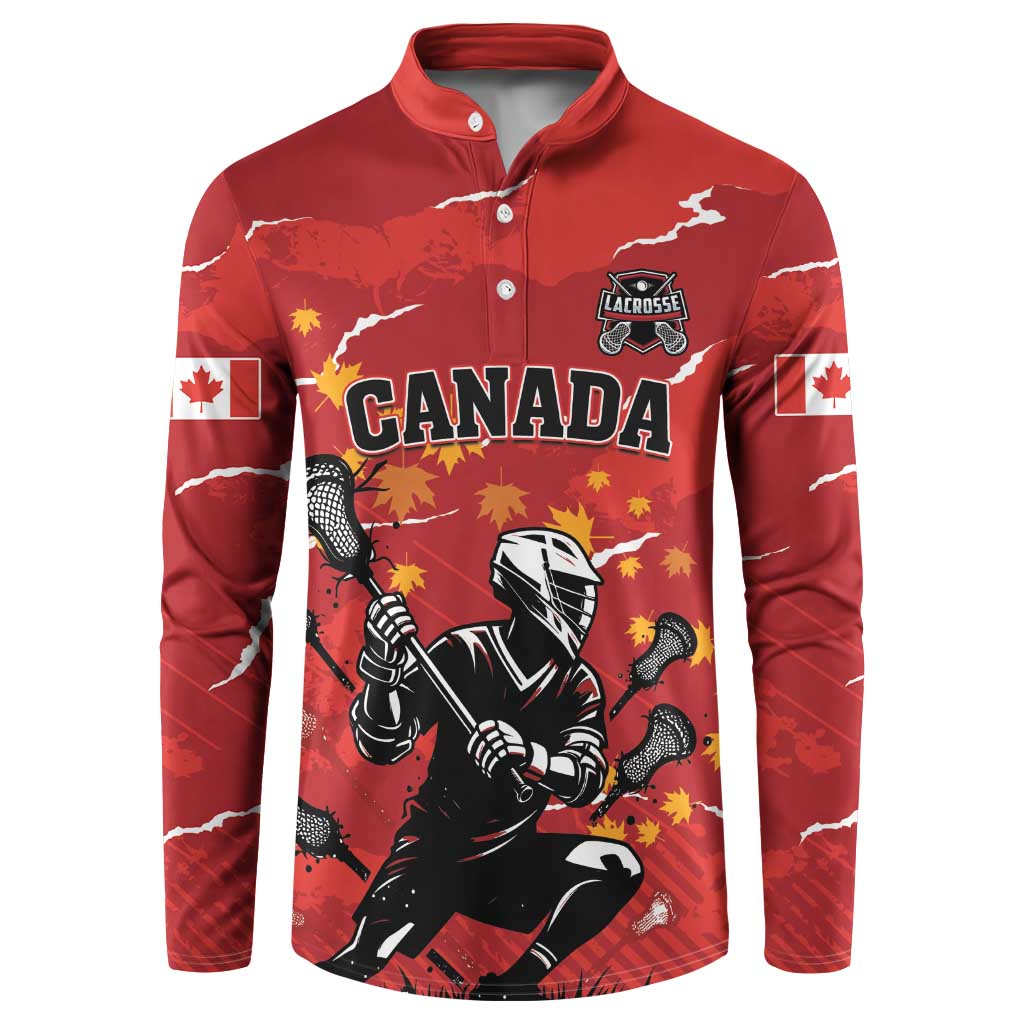 Custom Canada Lacrosse Button Sweatshirt National Summer Sport