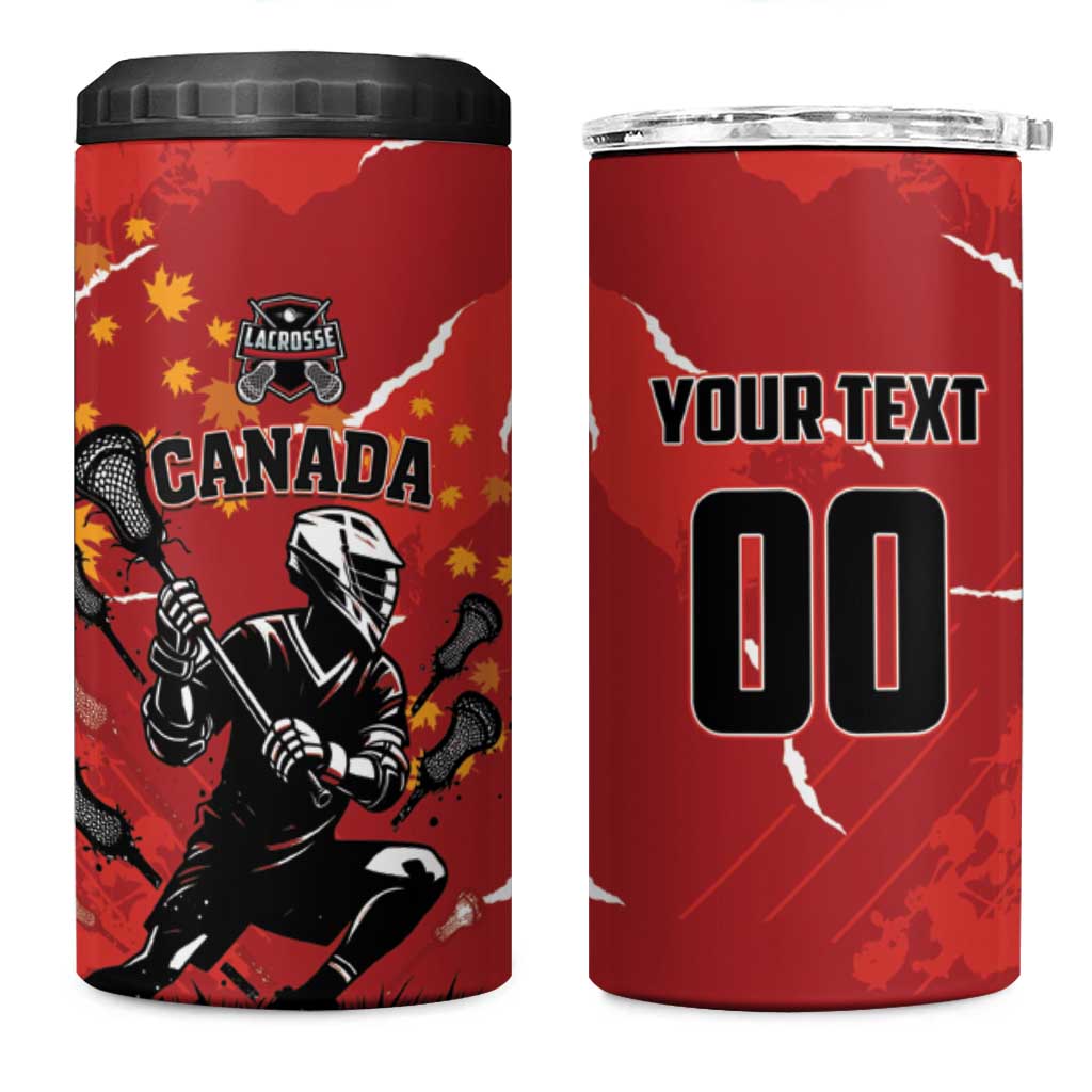 Custom Canada Lacrosse 4 in 1 Can Cooler Tumbler National Summer Sport