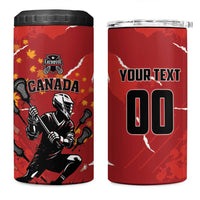 Custom Canada Lacrosse 4 in 1 Can Cooler Tumbler National Summer Sport