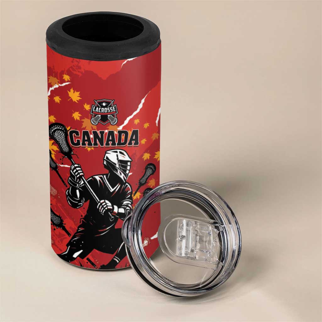 Custom Canada Lacrosse 4 in 1 Can Cooler Tumbler National Summer Sport