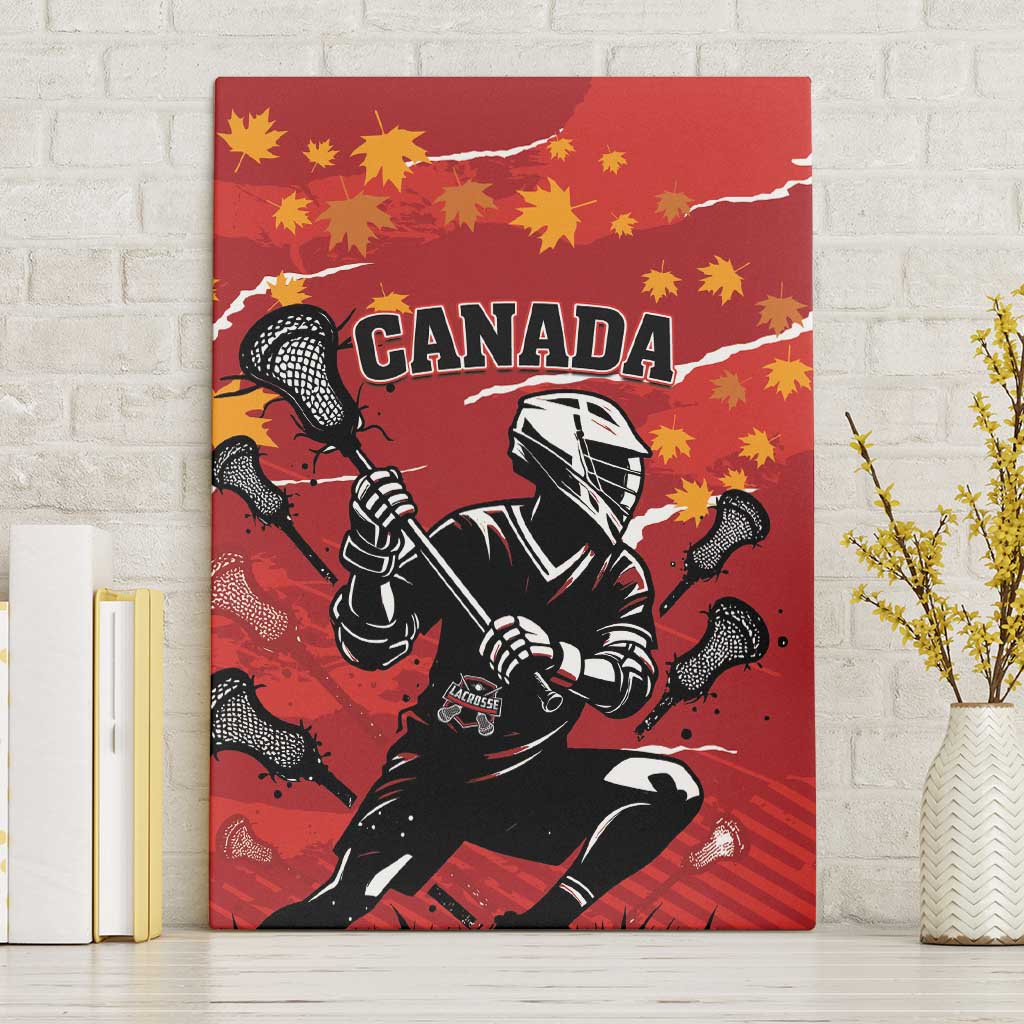 Canada Lacrosse Canvas Wall Art National Summer Sport