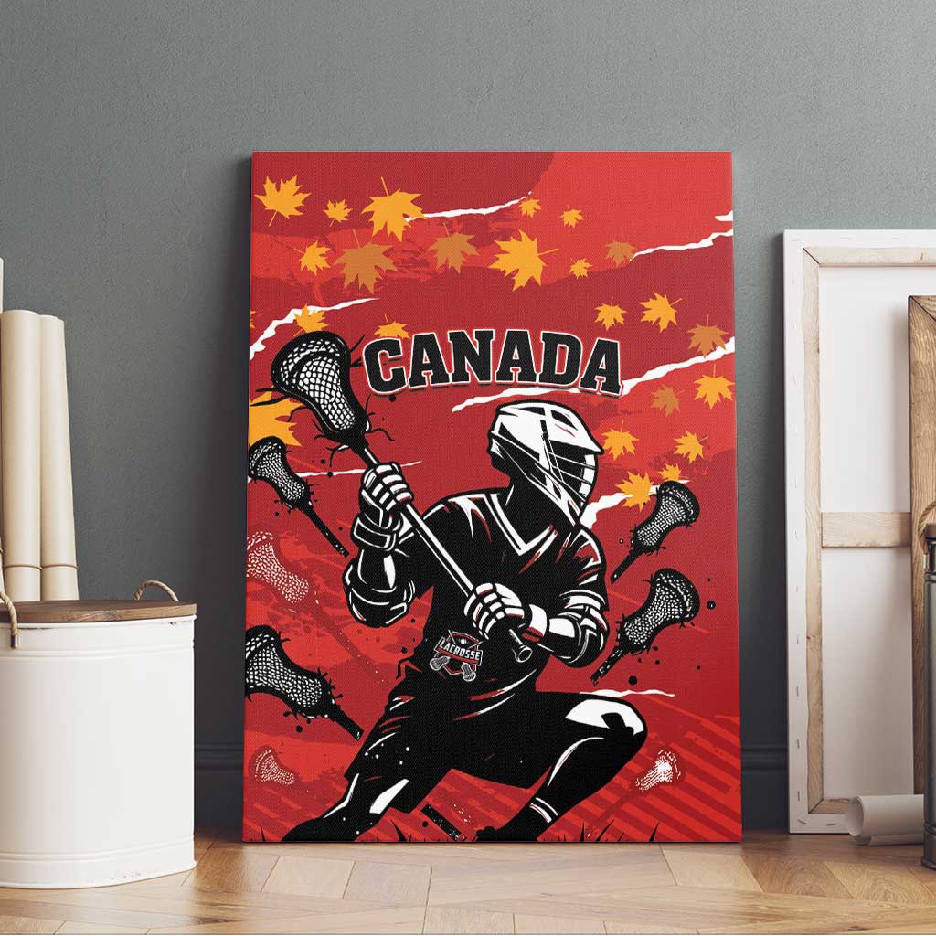 Canada Lacrosse Canvas Wall Art National Summer Sport