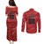 Custom Canada Lacrosse Couples Matching Puletasi and Long Sleeve Button Shirt National Summer Sport