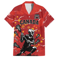 Custom Canada Lacrosse Family Matching Long Sleeve Bodycon Dress and Hawaiian Shirt National Summer Sport