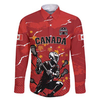 Custom Canada Lacrosse Family Matching Long Sleeve Bodycon Dress and Hawaiian Shirt National Summer Sport
